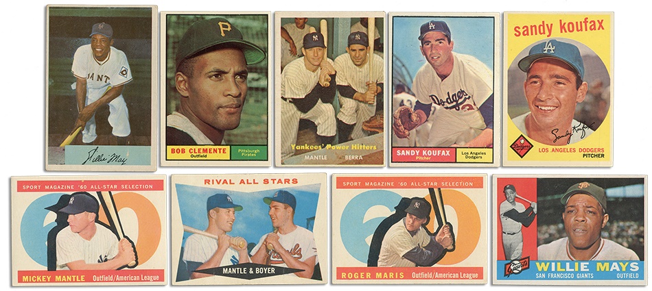 Sports and Non Sports Cards - Shoebox Collection of Baseball Cards 1954-1962 Including Mantle, Mays, & Koufax(700+)