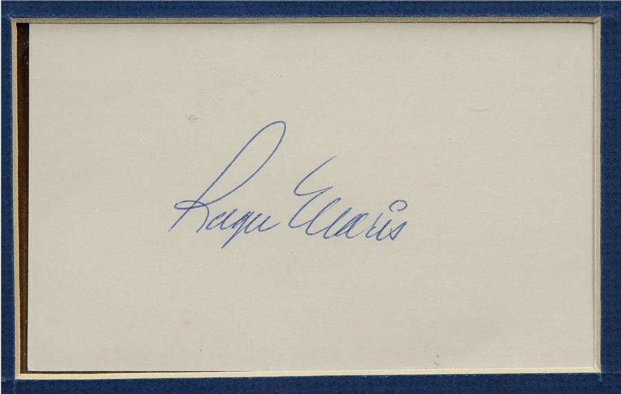Mantle and Maris - Roger Maris Perfect Signed 3x5 Framed