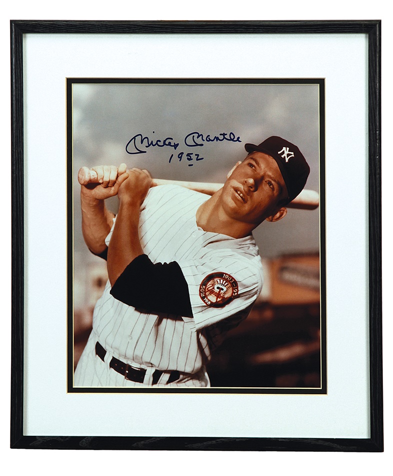 - Pair of Mickey Mantle Large Format Signed Photos