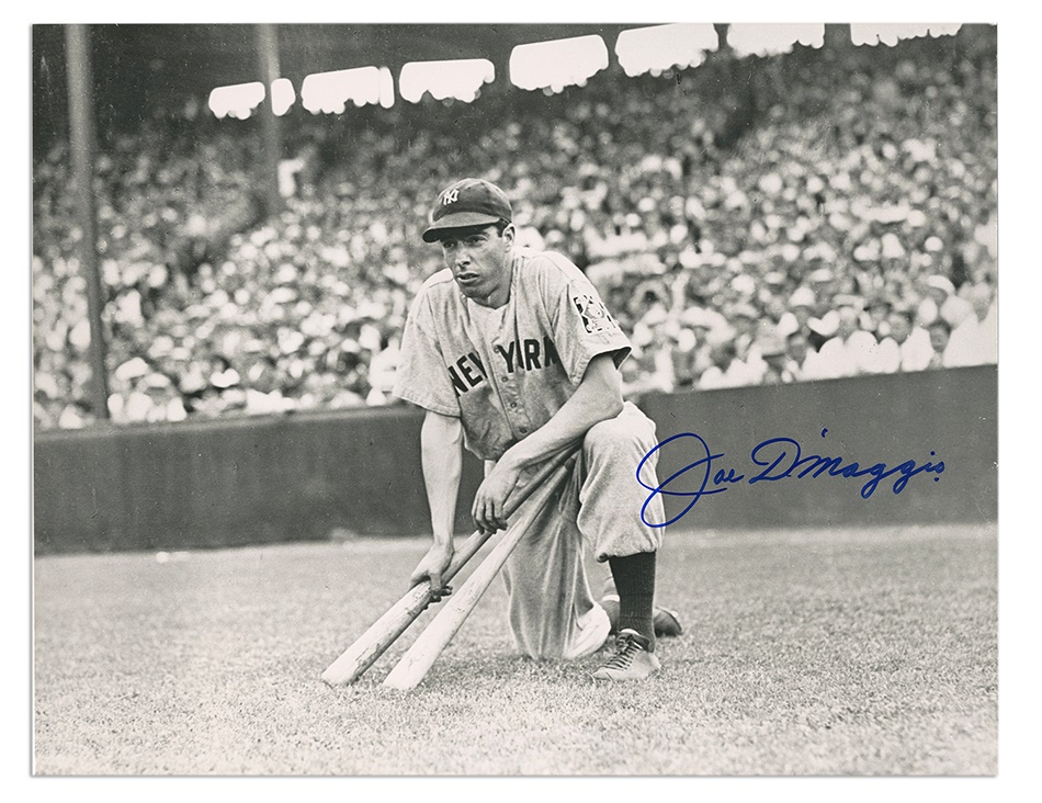 - Mickey Mantle #7 and Joe DiMaggio Signed 11x14 Photo Collection (4)