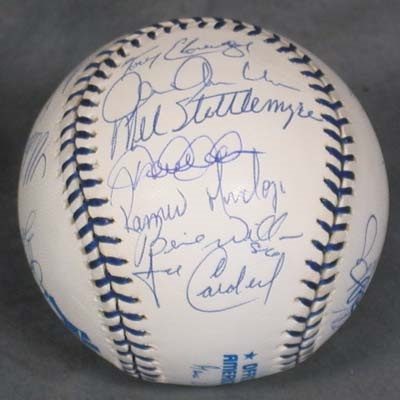 NY Yankees, Giants & Mets - 1998 World Champion NY Yankees Team Signed Joe DiMaggio Day Baseball