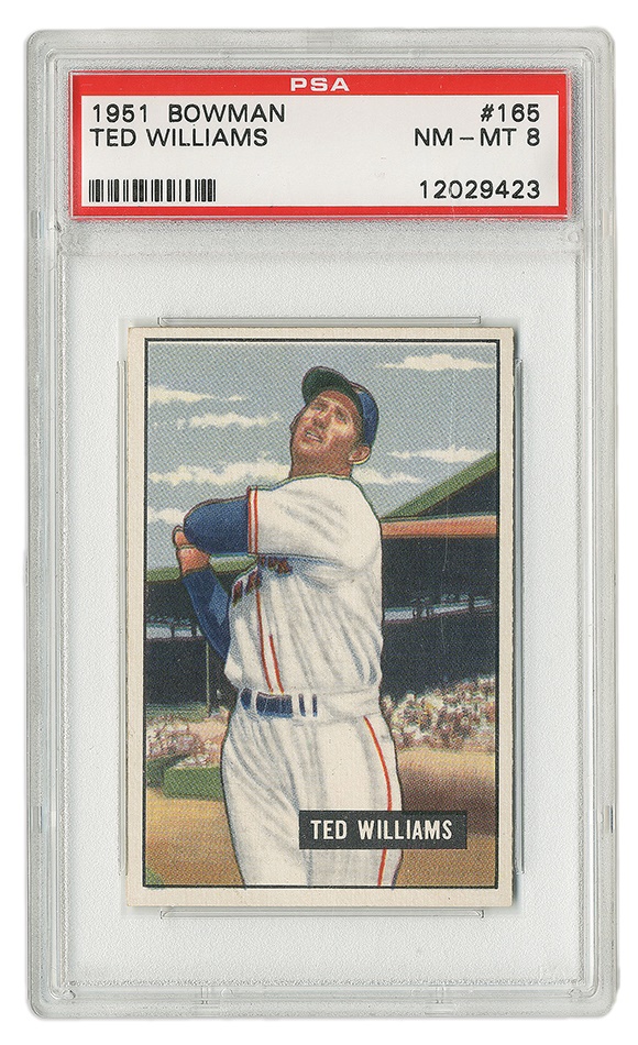 - 1951 Bowman Ted Williams #165 PSA 8 NM_MT