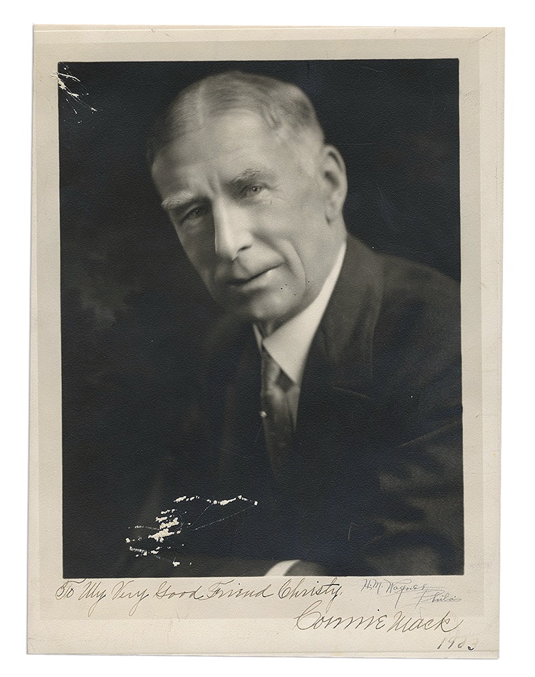 The Vern Foster Collection - 1933 Connie Mack Signed Photo to Christy Walsh