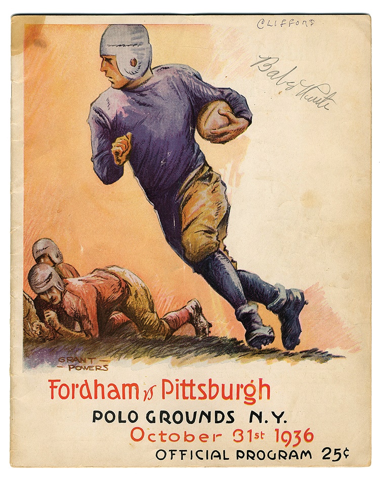 - Babe Ruth Signed 1936 Fordham Football Program