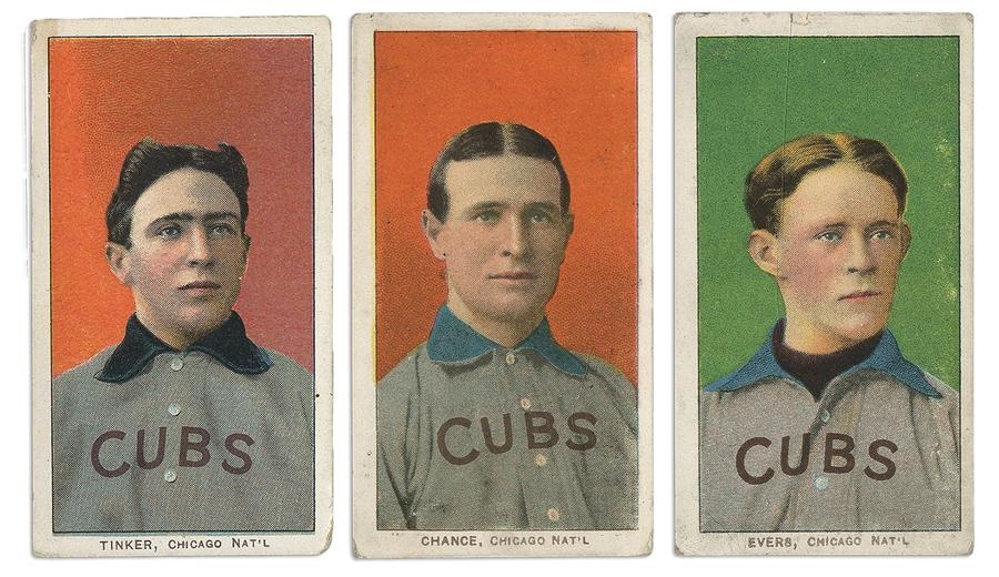 Sports and Non Sports Cards - 1909-1911 T206 Tinker, Evers, & Chance Portraits