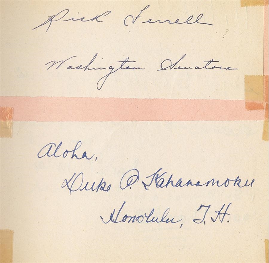 - 1940's Multi-Sport Autograph Album Collection Incl. Cicotte & Kahanamoku (250+ Individual Signatures)