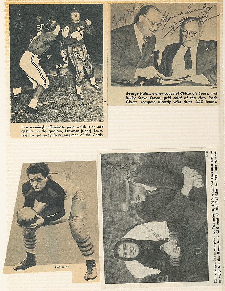 - 1940's Football Collection of Signed Photos Letters and Cuts (170+)