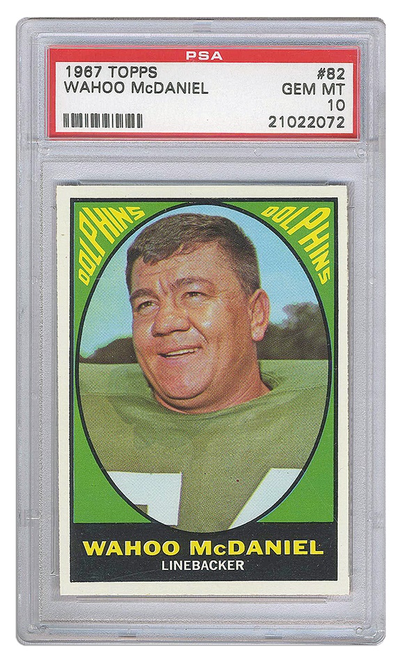 Sports and Non Sports Cards - 1967 Topps Chief Wahoo McDaniel #82  PSA 10 Gem Mint