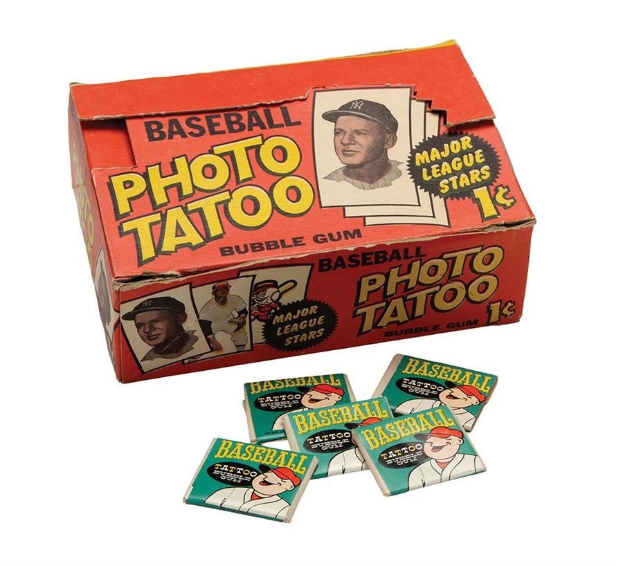 Sports and Non Sports Cards - 1960 Topps Tatoos Unopened Collection Including Display Box (28)
