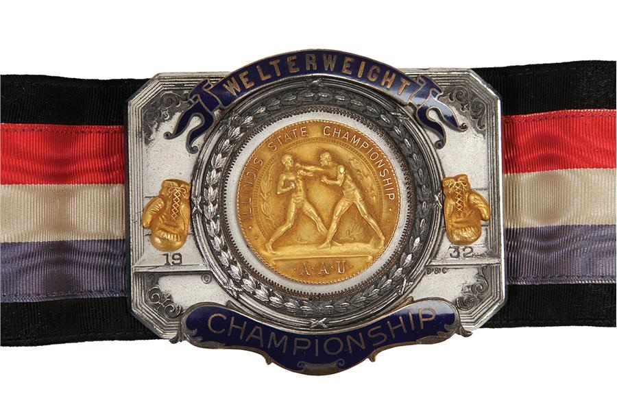 - 1932 A.A.U. Welterweight Championship Belt