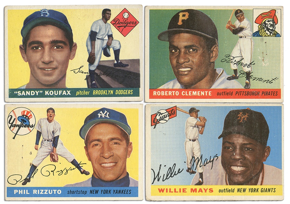 - 1955-1958 Topps Card Collection With Clemente & Koufax Rookies (190)