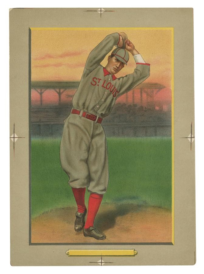 Sports and Non Sports Cards - 1911 T3 Turkey Red Proof of Harry "Slim" Sallee