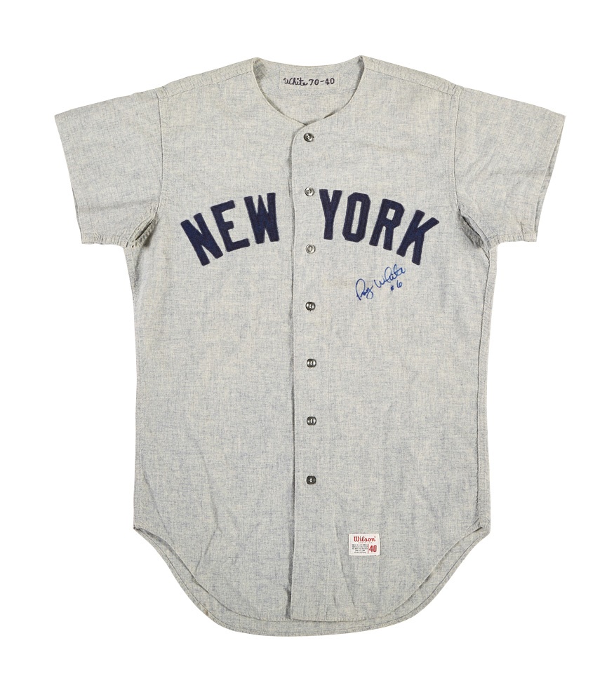 - 1970 Roy White Signed, Game-Used New York Yankees Jersey