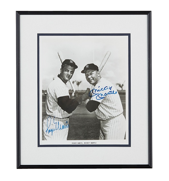 NY Yankees, Giants & Mets - Mickey Mantle and Roger Maris Signed 8 x10