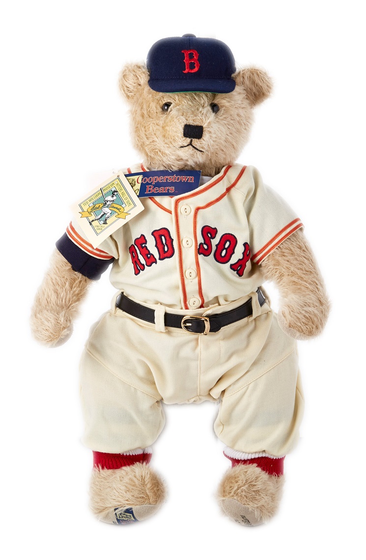 - Ted Williams Cooperstown Bear Signed on Jersey