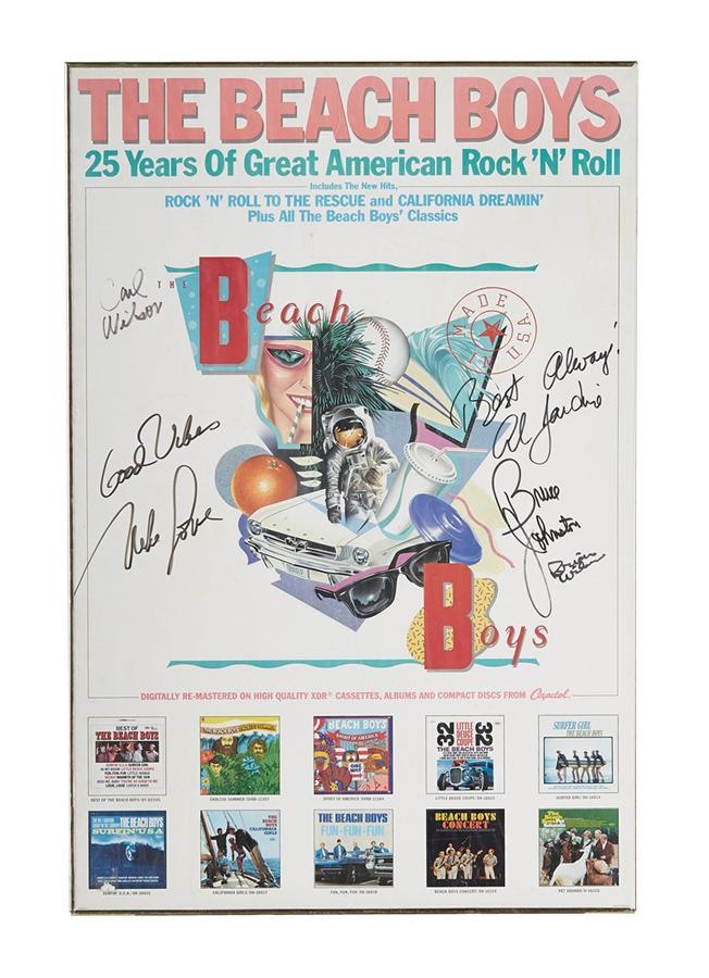 Rock 'n'  Roll - Beach Boys 25th Anniversary Signed Poster