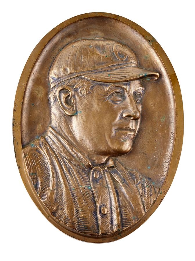 The Pat Moran Collection - Significant Bronze Plaque of 1919 Reds Manager Pat Moran