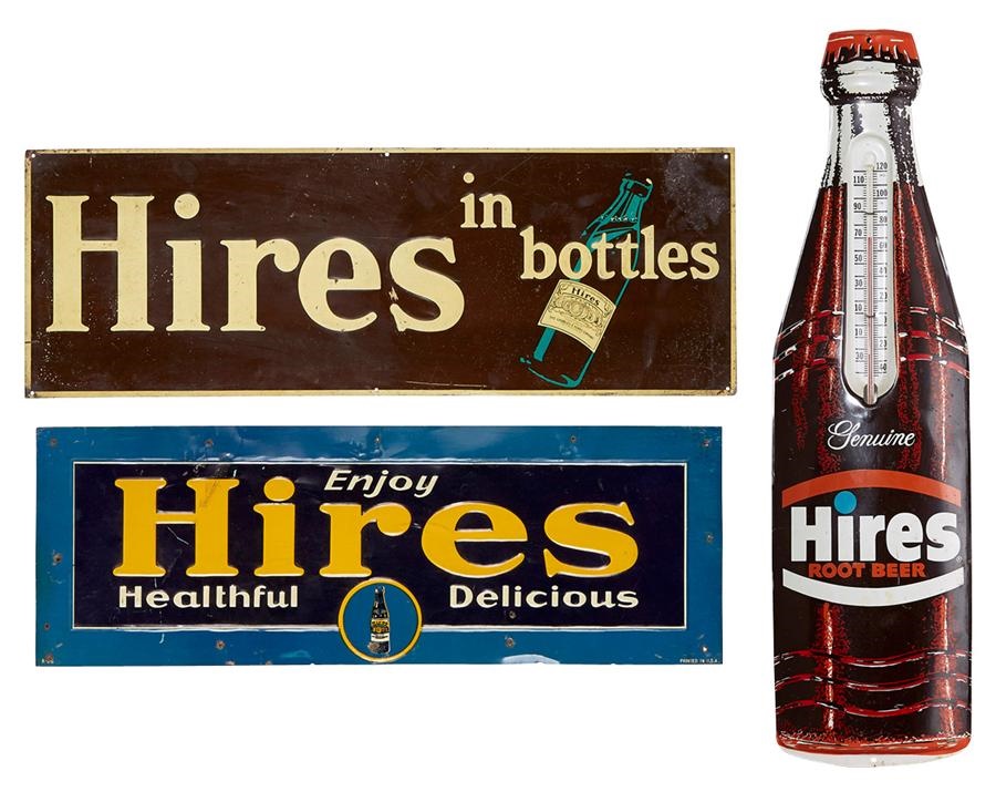 - Hires Root Beer Advertising Sign Collection (3)