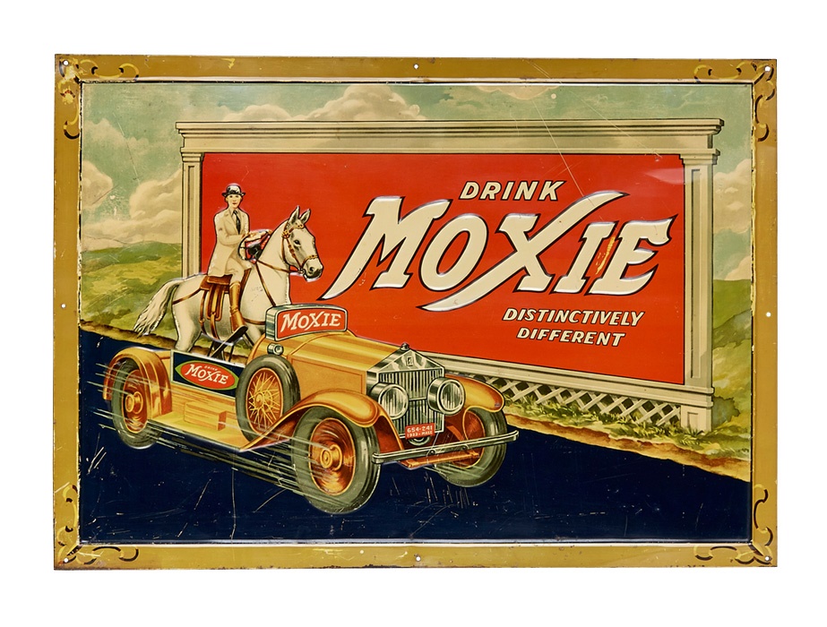 - 1930s Moxie Horsemobile Embossed Tin Litho