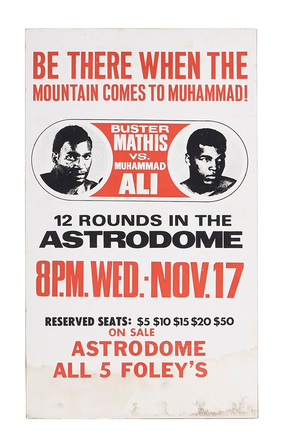 - 1971 Muhammad Ali vs. Buster Mathis On-Site Fight Poster
