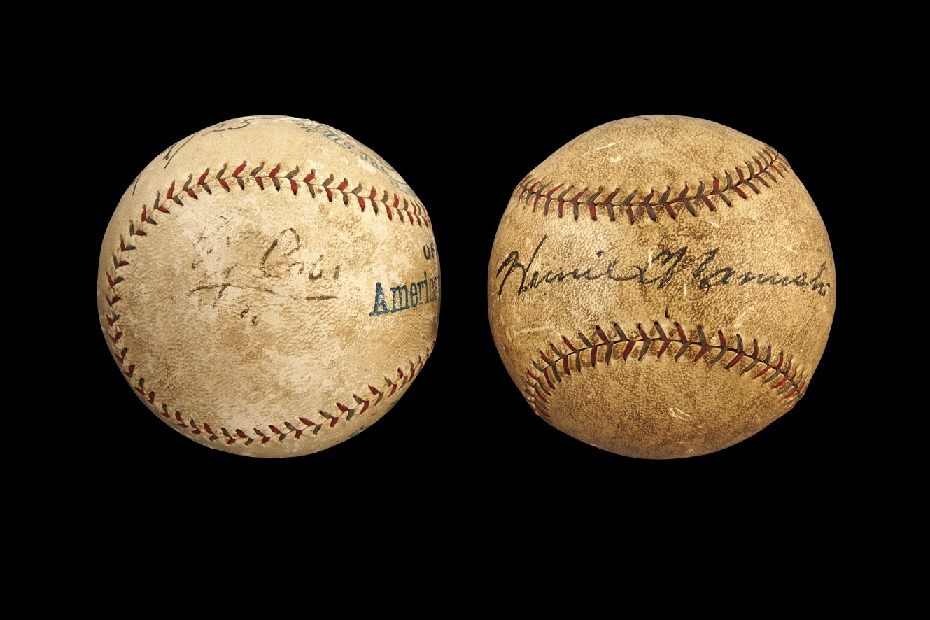- Ty Cobb and Heinie Manush Signed Baseballs
