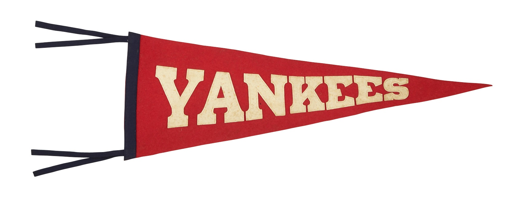 Baseball Memorabilia - Extremely Early New York Yankees Pennant With Sewn-On Letters