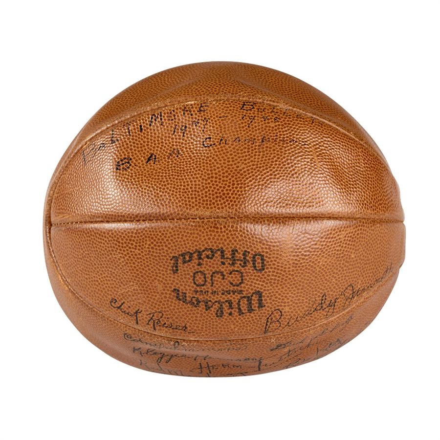 - The Earliest Known Championship Signed Basketball from Former Players