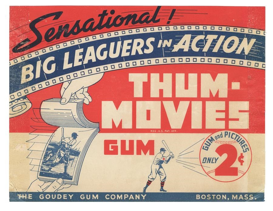 Sports and Non Sports Cards - 1938 Goudey Thum-Movies Window Poster from Goudey Archive