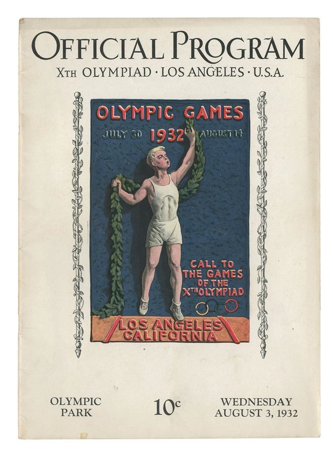- 1932 Los Angeles Olympics Programs & Tickets