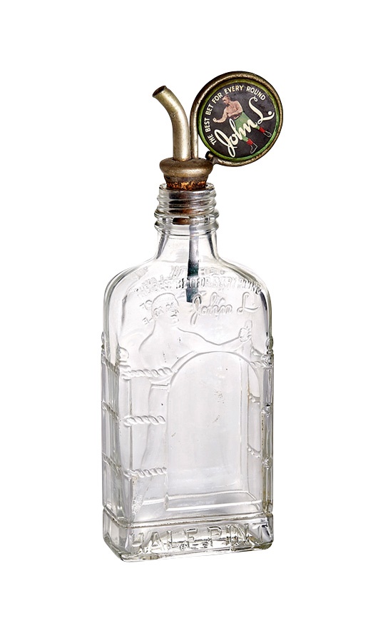 - 1940s John L. Whiskey Bottle & Stopper