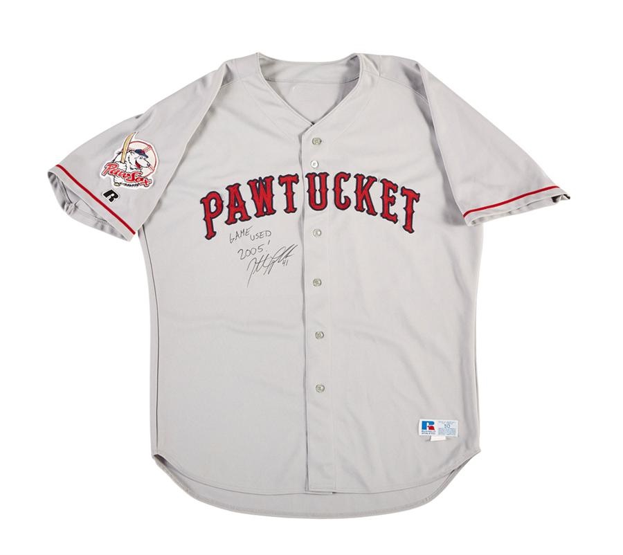 - 2005 Jonathan Papelbon Game-Worn & Signed Pawtucket Red Sox Jersey
