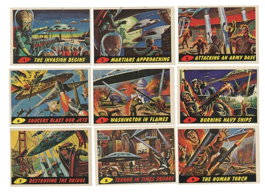 Sports and Non Sports Cards - 1962 Topps Mars Attacks Complete Set (55)