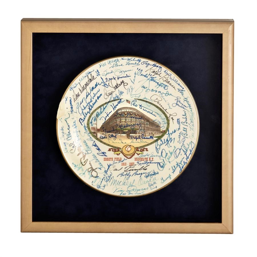 - Brooklyn Dodgers Signed Plate