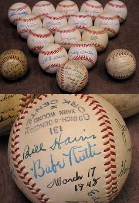 All Seventeen 500 Home Run Club Member Signed Baseballs