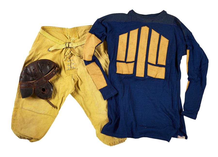 Football - 1920s Complete Michigan Style Uniform including Friction Strip Jersey