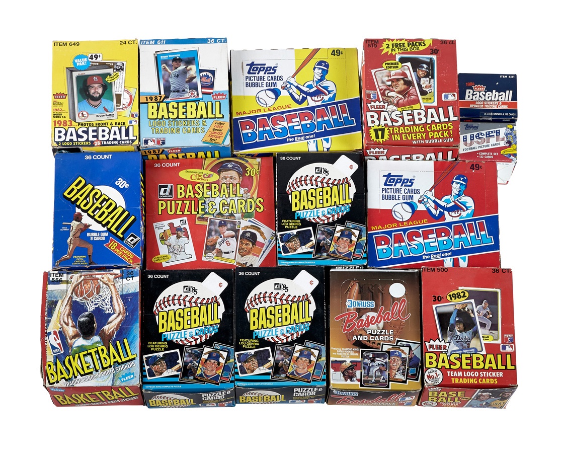 - 1980s Multi-Sport Wax Box Set and Star Card Collection (29)