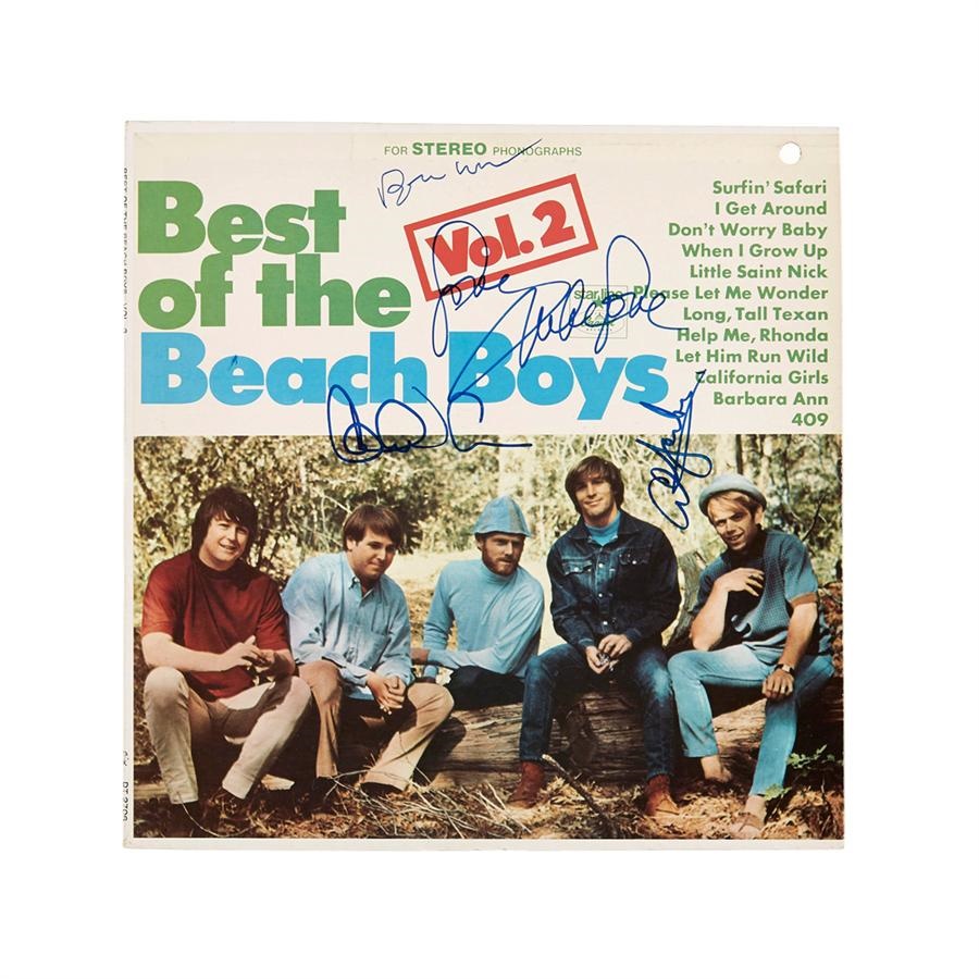 - Beach Boys In-Person Signed Album Sleeve