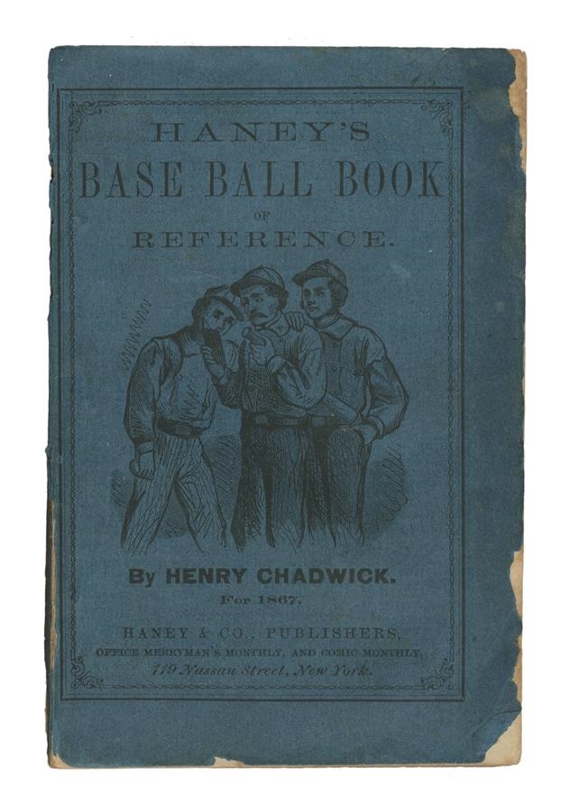 Baseball Memorabilia - Haney's Base Ball Book of Reference By Henry Chadwick For 1867