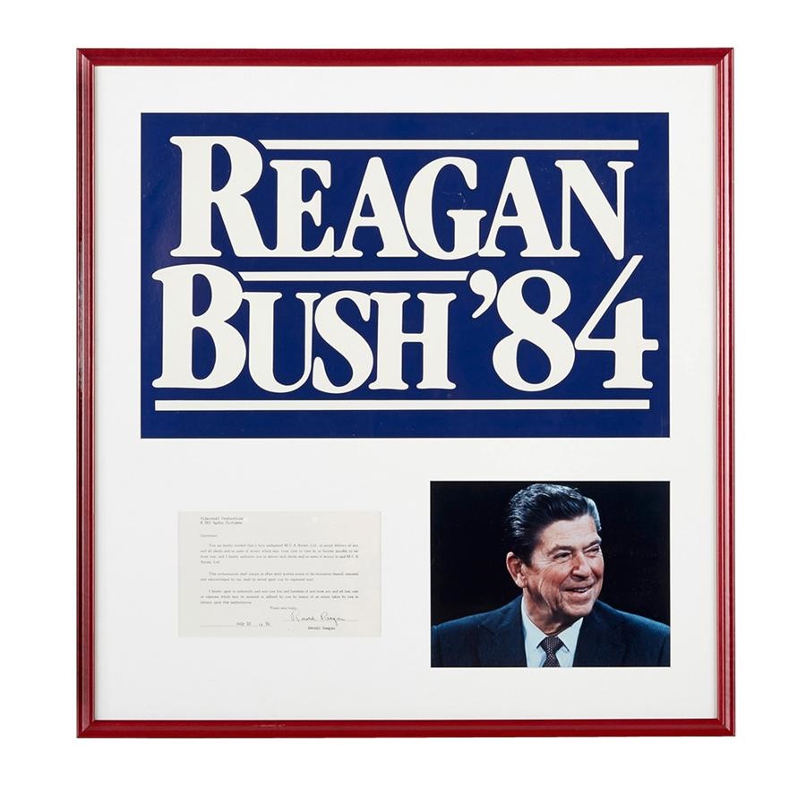 - 1954 Ronald Reagan Signed MCA Artist Authorization