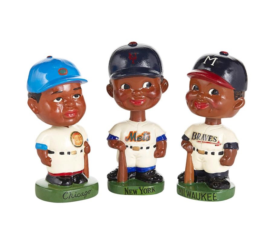 Baseball Memorabilia - Rare Collection of Blackface Bobbing Head Dolls (3)