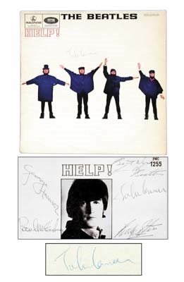 The Beatles - The Beatles Help! Album Signed by All Four Beatles