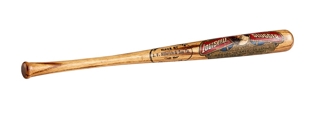 Baseball Memorabilia - 1912 Ty Cobb "Six Batting Titles" Decal Bat