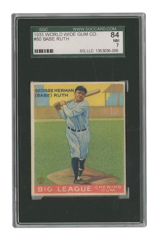 Sports and Non Sports Cards - 1933 World Wide Gum Babe Ruth SGC 84 NRMT 7