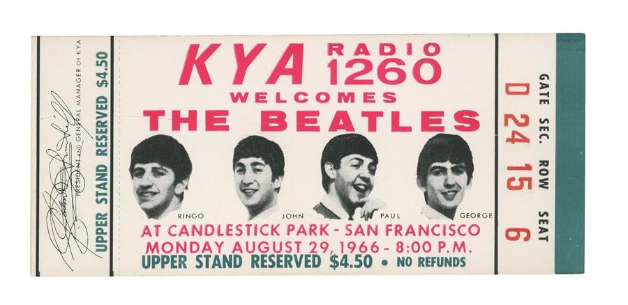 - Beatles Last Concert Unused Ticket