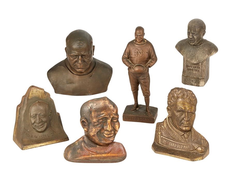 - Figural Knute Rockne and Alonzo Stagg Collection (6)