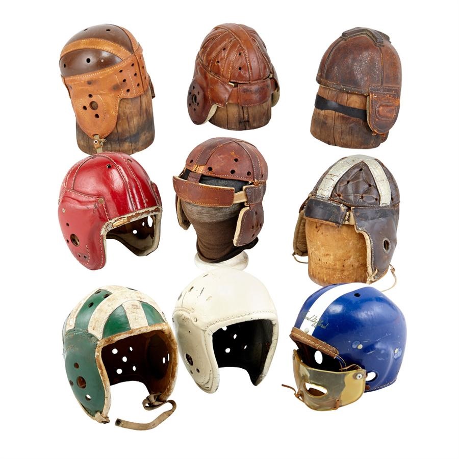 The Vern Foster Collection - 1910s-1940s Evolution of the Football Helmet (9)