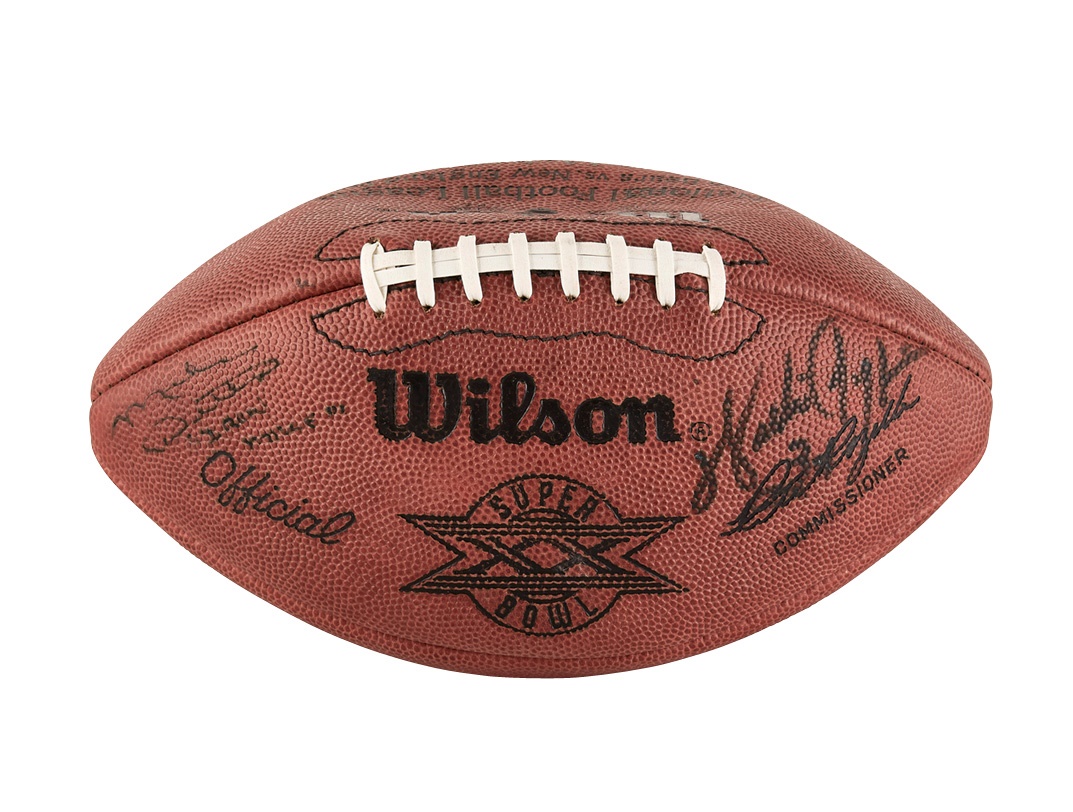 Football - Walter Payton and Mike Ditka Signed Super Bowl XX Football