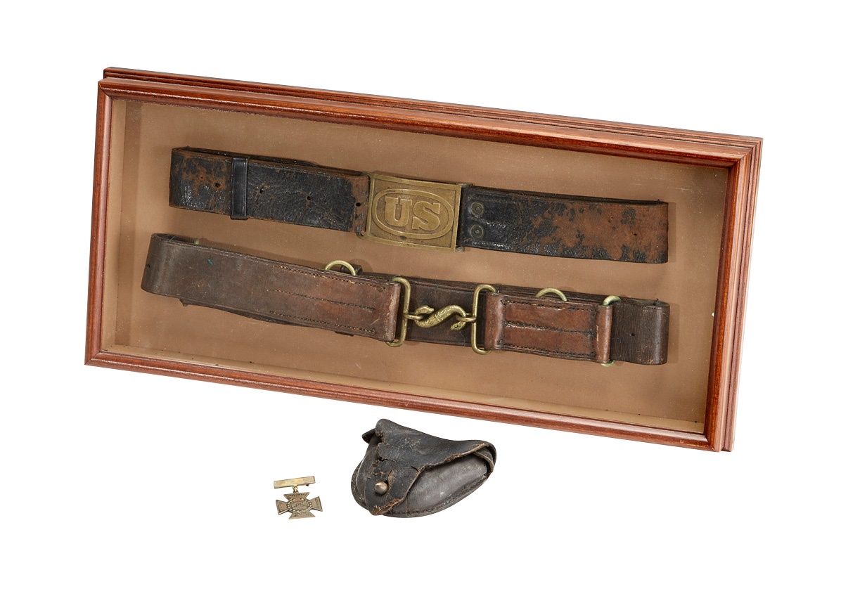 Rock And Pop Culture - Civil War Belt Display Including Union and Snake Belts Plus More (4)