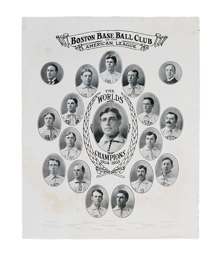 Boston Sports - 1904-1905 Boston Baseball Club Print by Horner