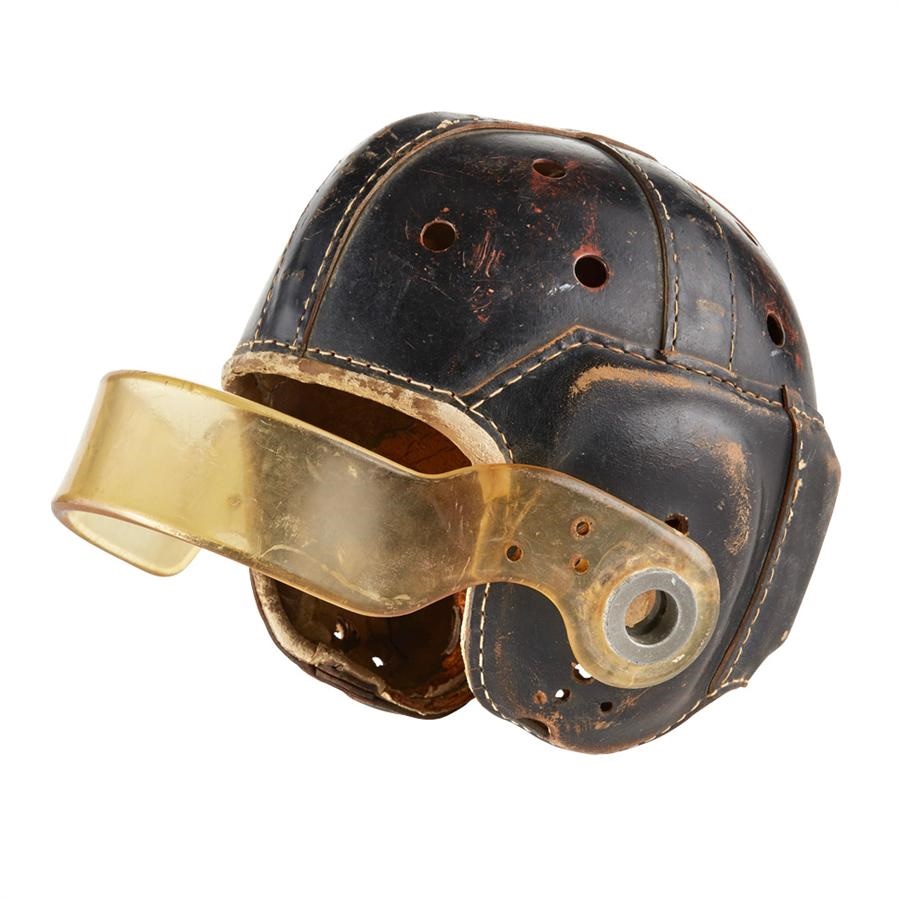 - Leather Football Helmet with Early Face Mask